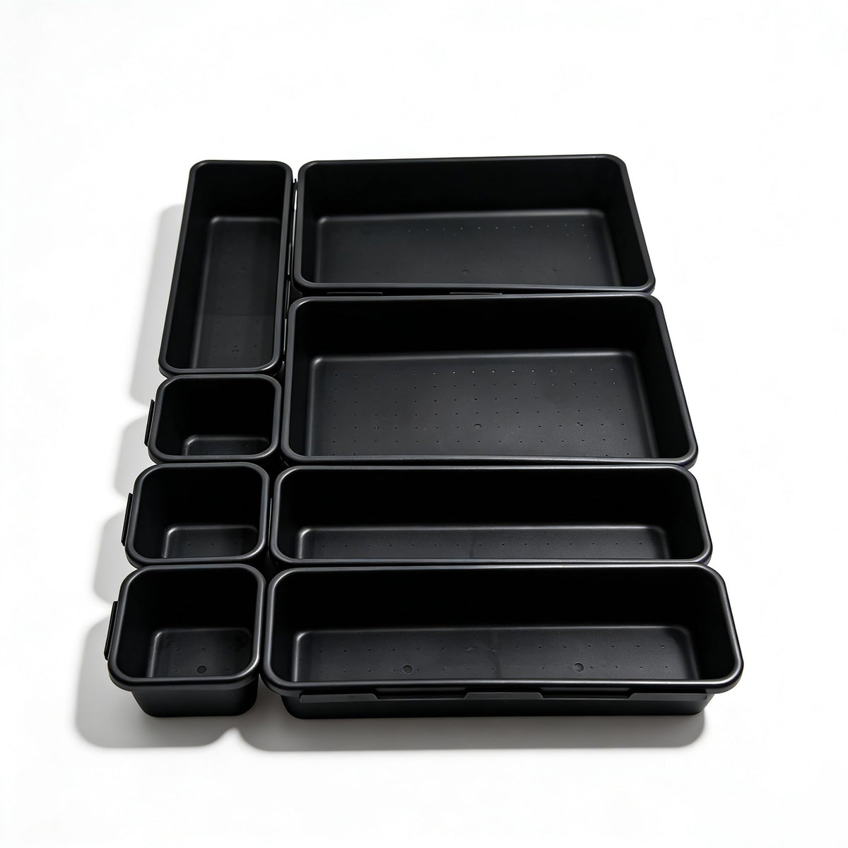8-Pc Interlocking Drawer Organizer Trays for Desk,kitchen - Image 1