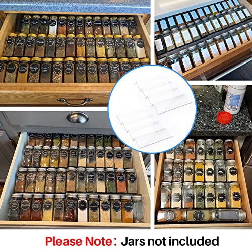 MIUKAA Clear Spice Drawer Organizer, 4 Tier - 2 Set Acrylic - Image 3