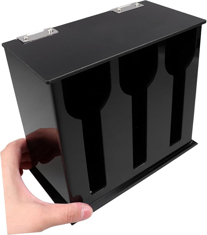 STOBAZA Spoon Holder with Compartments Practical Acrylic Utensil Storage Organizer for Kitchen and Restaurants Easy to Clean Cutlery Dispenser for Shops and Break Rooms