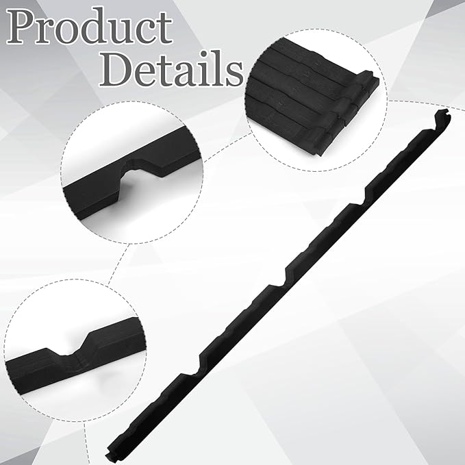 35 Pcs 9 in Metal Roofing Foam Closure Strips Panels 3 ft Long Inside Outside Classic Rib Profile Roof Closure Strips for Insulation Weather Barrier and Noise Moisture (Exterior)