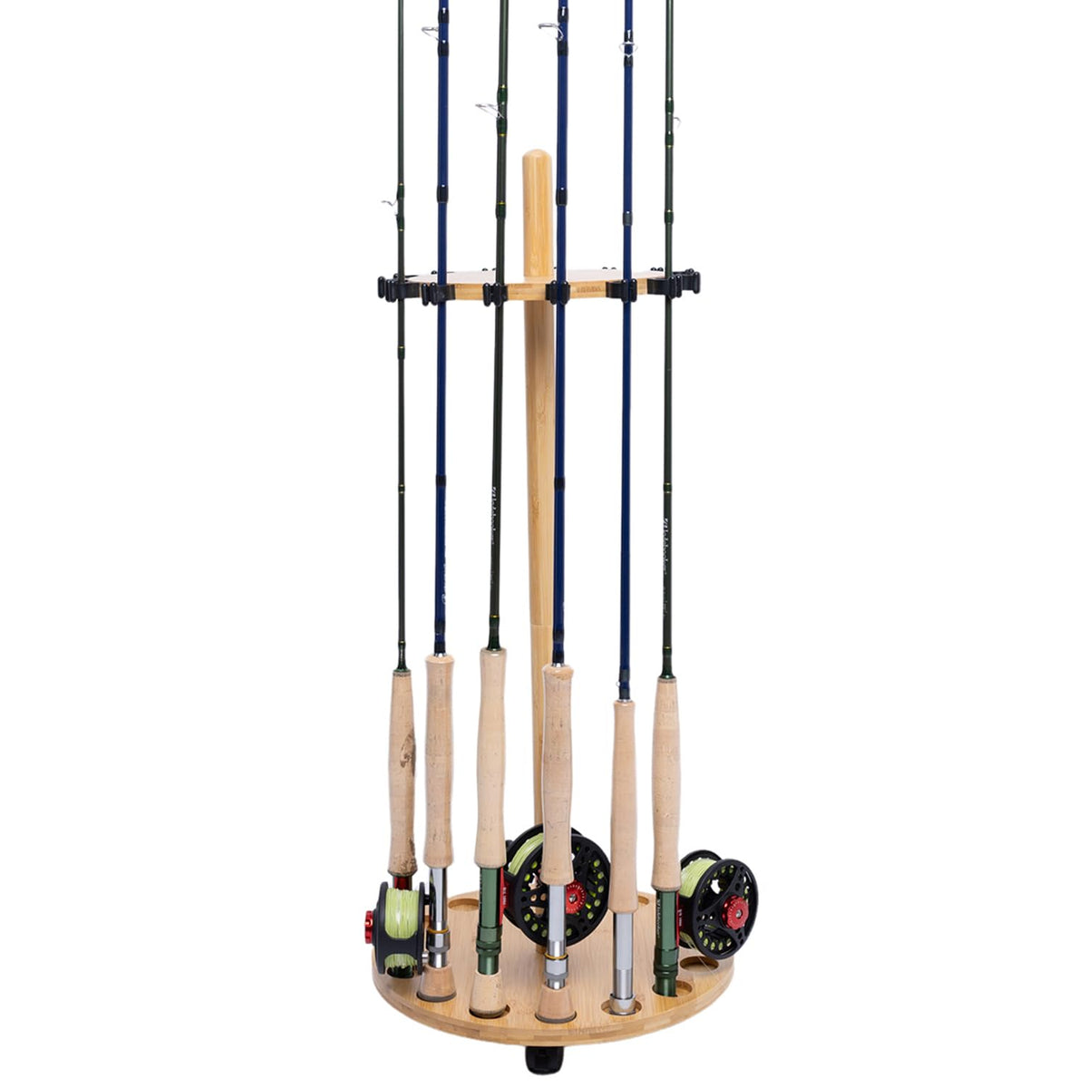 Fishing Pole Rod Racks—Floor Stand Bamboo Fishing Gear - Image 1