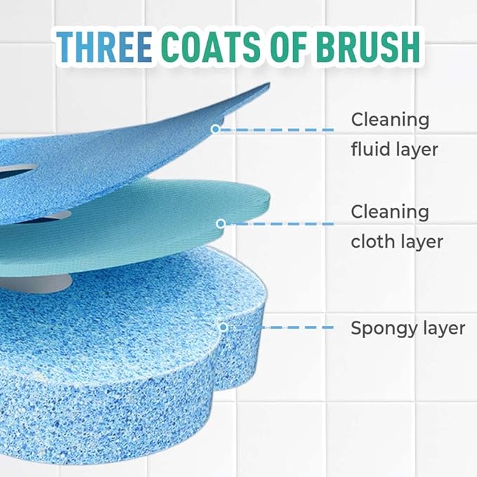 Upgrade Disposable Toilet Brush, Disposable Toilet Cleaning Set with Holder & Refills, Extended Handle Bowl Brush for Hygienic Bathroom Maintenance, 18 Disinfecting Heads Included (Gray)