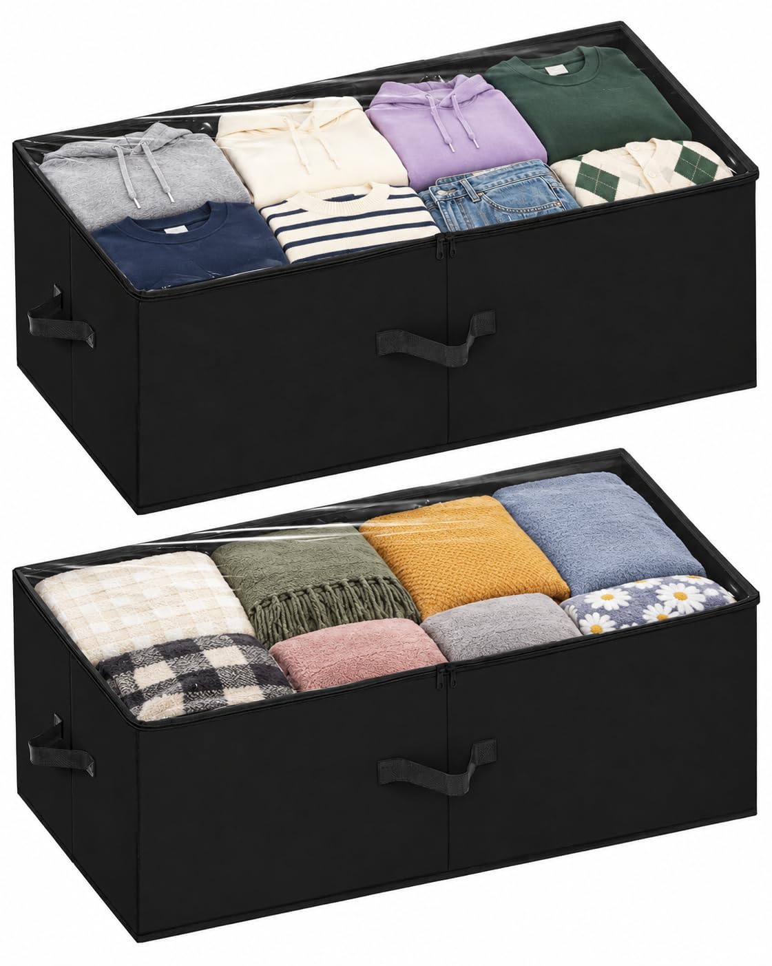 Large Under Bed Storage Containers, 12" Height - Image 1
