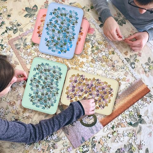 8 Pcs Large Puzzle Sorting Trays Stackable, 15 x 10 Inch - Image 7