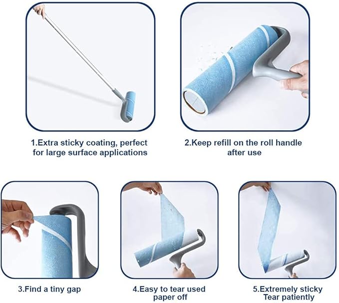 Layers Large Lint Roller Refill, Suitable for Most Large Rollers，mega Rollers, 10 in Wide Roller in The Market - 3 Packs