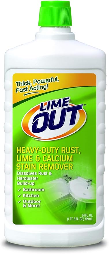 Lime OUT Heavy-Duty Rust, Lime & Calcium Stain Remover, Multi Purpose Cleaner, 24 Ounce,
