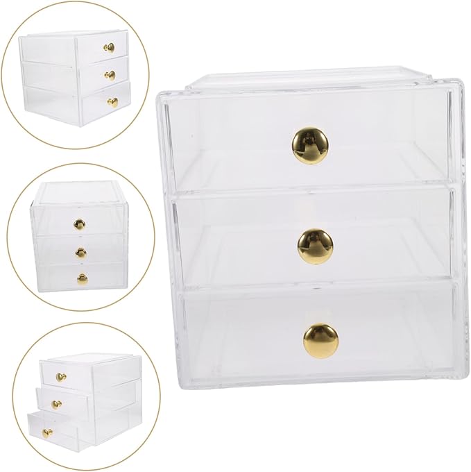Clear Drawer Organizer Stackable Storage Box for Desktop for Cosmetics Jewelry Office Supplies and More Design for Easy Sorting and Access
