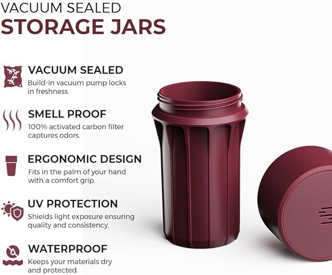 Staze Preserve Vacuum Sealed Storage Jars (148ml) | Food Storage Container with Protection - (BRICK)