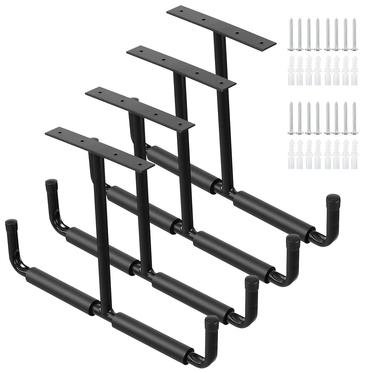 Overhead Garage Storage Hooks, Heavy Duty Ceiling Mount Rack - Image 1