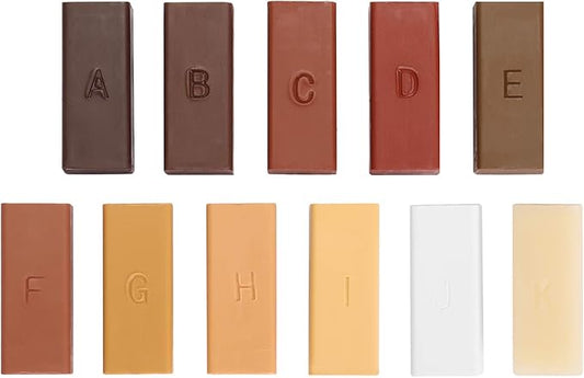 Floor Repair Kit, 11 Colors Wax Sticks and Heat Pen Floor Worktop Floor Furniture Repair Kit for Wooden Door, Floor, Table (Only Consumable)