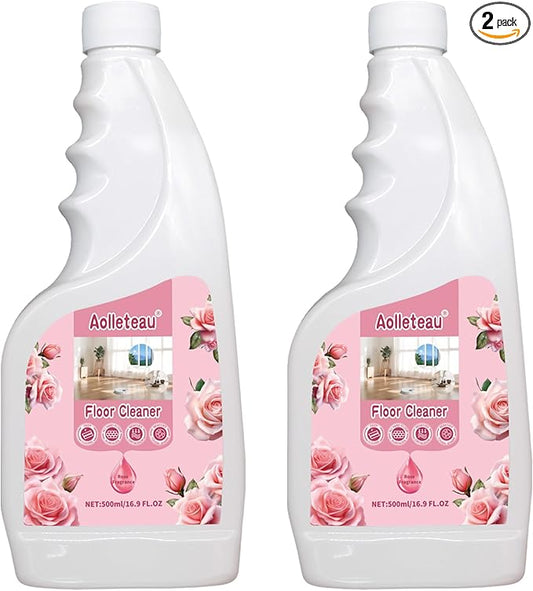 Robot Mop Cleaning Solution Concentrate Compatible with Robot Vacuums, Wet Dry Vacuums for Roborock, Roomba, Tineco, Dreame, Narwal, Shark, Bissell Mops, 33.8 FL.oz, Dilution Ratio 1:200, Rose