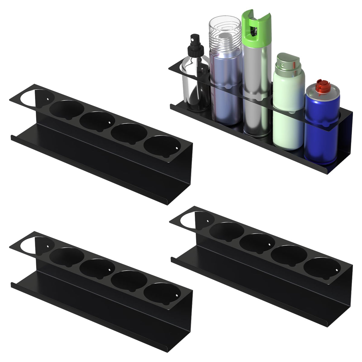 sogiv 4 Pack Spray Can Holder Organizer, Wall-Mounted - Image 1