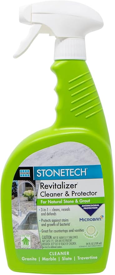 StoneTech Revitalizer Cleaner & Protector, Cucumber Scent, Ready-to-use, 24OZ (709ML) Spray Bottle