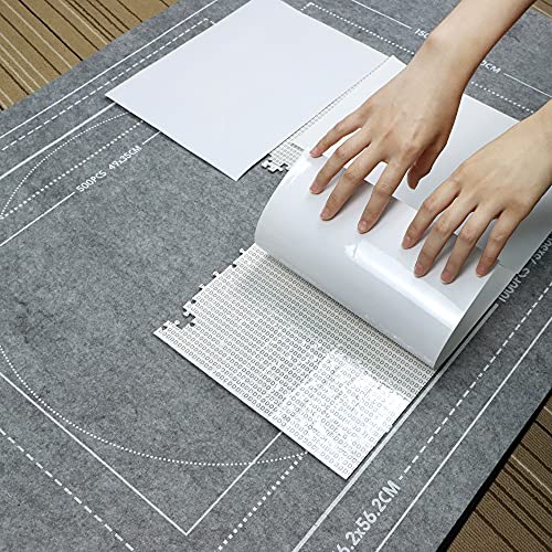 Portable Puzzle Mat Roll Up - with 9 Glue Sheets, Sorting Trays - Image 3