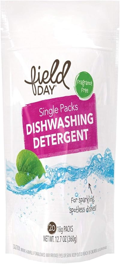 Field Day Single Packs Dishwashing Detergent, 20 Count