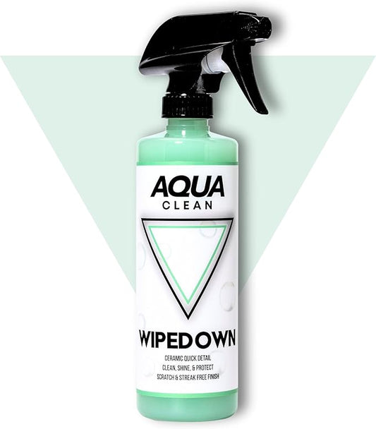 WIPEDOWN Ceramic Spray - 3-in-1 Waterless Wash & Quick Detailer | SiO2 Hydrophobic Coating | Marine Boat RV Car Detailing Polish | UV Protection High-Gloss Shine | USA Made | 16oz