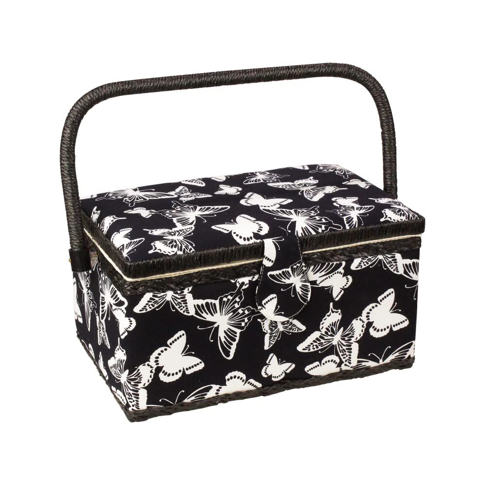 Sewing Basket with Floral Print Design - Sewing Kit - Image 1