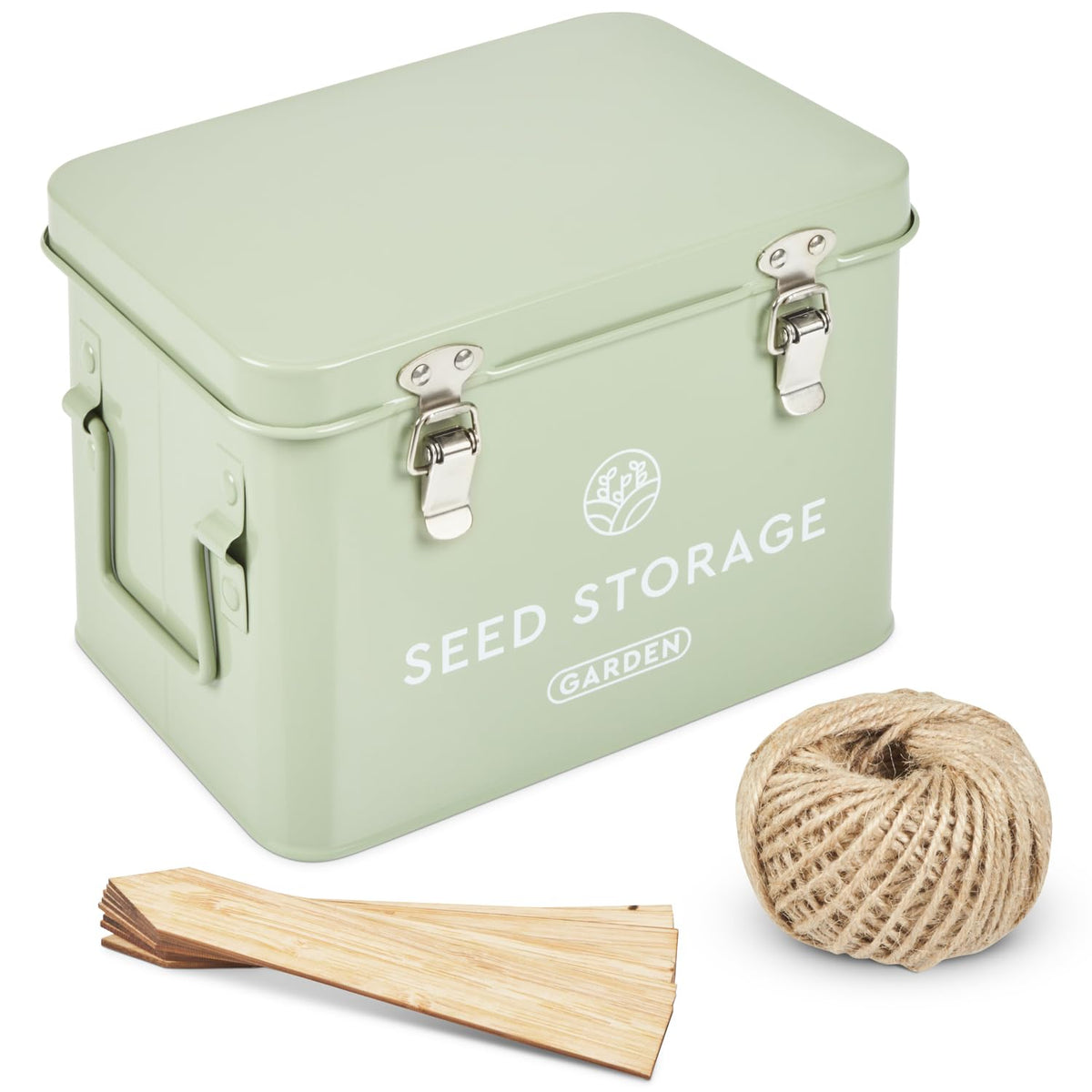 Wildgoose Seed Storage Box - Metal Seed Packet Organizer - Image 1