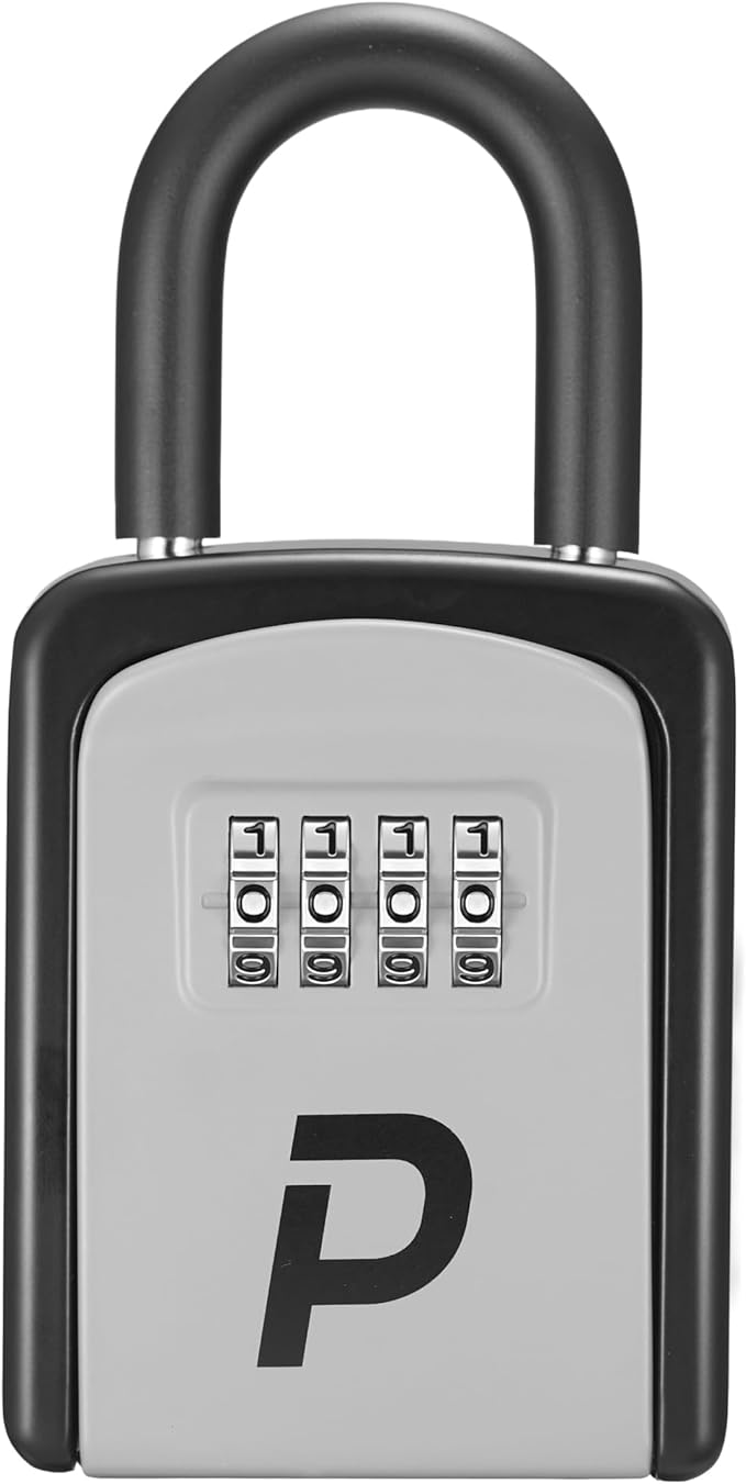 Puroma Key Lock Box, Lockbox for Keys Outdoor Combination Security Lockbox Outside Portable Storage Safe Box for Realtor and Rental, Home Office Apartment Door Handle House Key