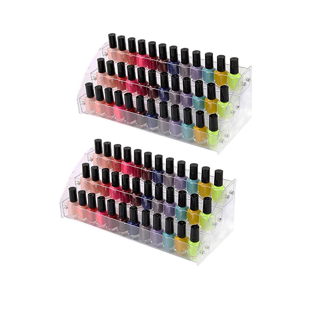 3 Tiers 2PCS Clear Acrylic Nail Polish Holder Essent | All Products - Image 1