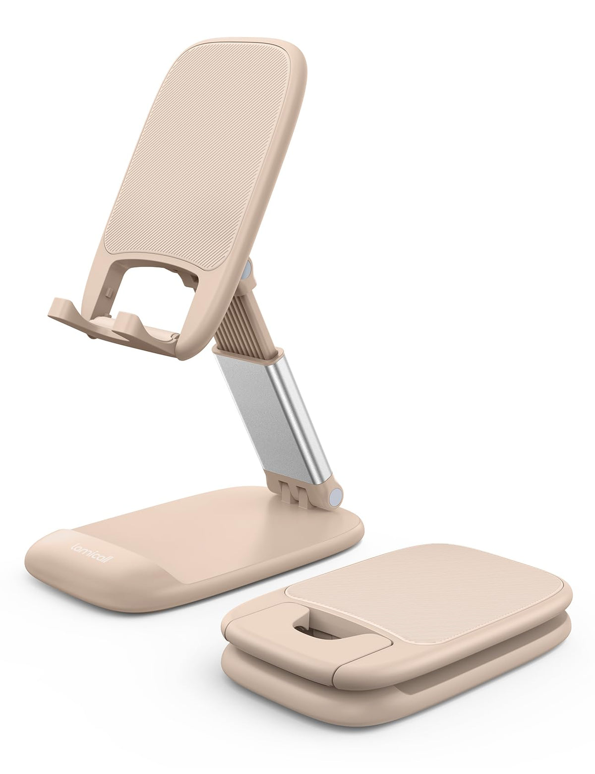 Lamicall Khaki Phone Holder for Desk, Cellphone Stand - Image 1