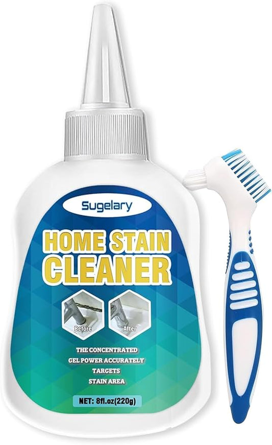 Sugelary Mold Stain Cleaner, 8 Fl oz All-Purpose Gel for Washing Machine Cleaner Front Loader Seal, Household Cleaner Gel for Bathroom Grout, Sink, Shower, Caulk, Washing Machine Cleaning Solution