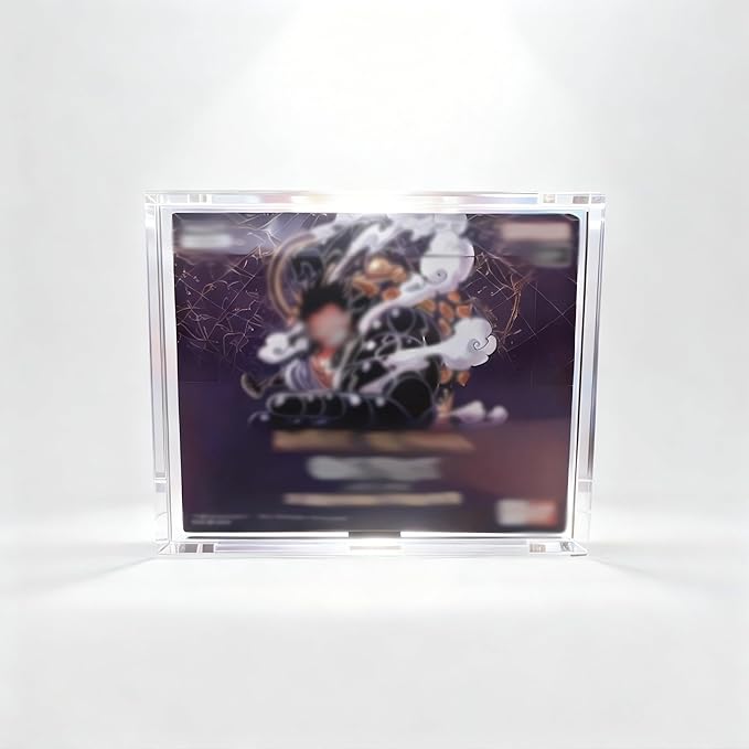 Acrylic Magnetic Display Case for English One Piece(Compatible with: OP-4, OP-5, OP-6, OP-7.8.9.10.11.12.13.14; EB-01.02.03.04) with Magnetic Top, Stackable, Protector Acrylic Storage Container