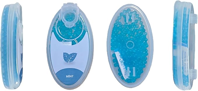 Linpel Mint-Infused Air Freshening Beads/Crush Balls - 400pcs for Masks & Personal Air Spaces - Ideal for Workout Masks, Menthol Beads (Large 400)