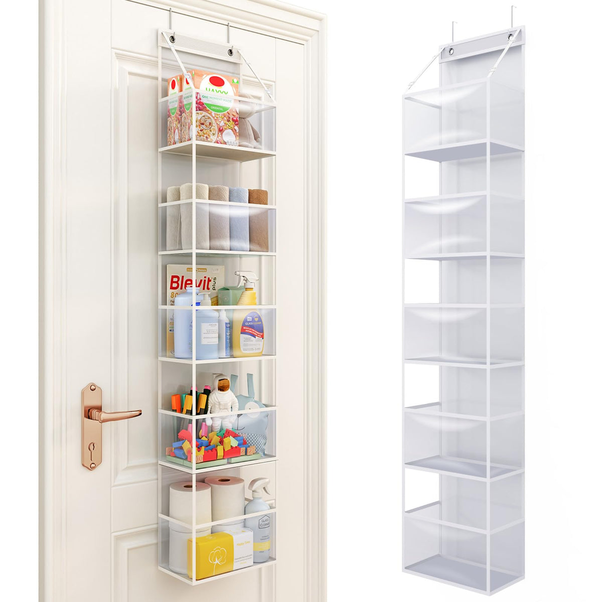 Fixwal 5-Shelf Over The Door Hanging Pantry Organizer, Room - Image 1