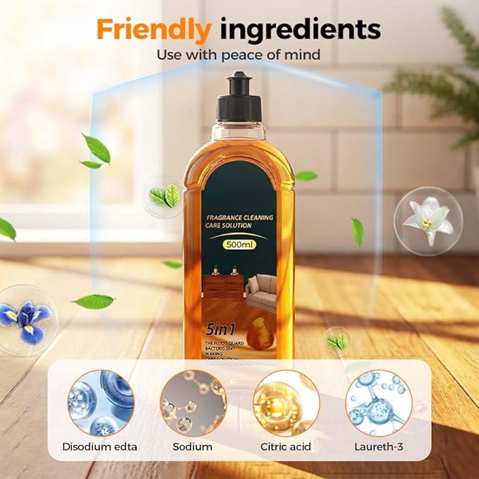 Spainho Floor Cleaner, 2026 Upgrade 5-In-1 Floor Cleaner Pro, Multi-Purpose Scrubbing Pad for Kitchen and Bathroom, Efficient Stain Remover for Families, Hardwood Surface Wax/Shine/Oil (1pcs)