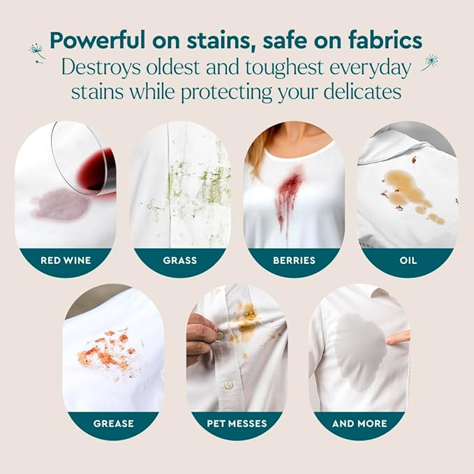 Puracy Stain Remover, Natural Travel and Laundry Stain Cleaner for Clothes, Baby Essentials, Kids Stains, Oil and Fabric Spot Cleaner, Unscented (Stain Remover Spray, 48 fl oz)