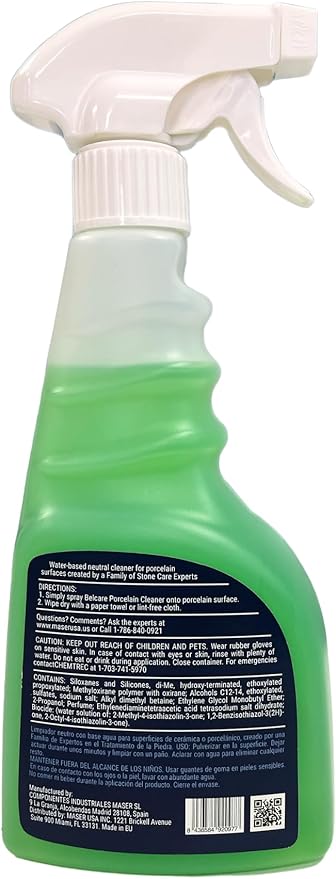 Porcelain Kitchen Countertop Cleaner & Bathroom Vanity Cleaner, pH-Neutral, Streak-Free, Specially Formulated for Porcelain Surfaces – 17 fl oz