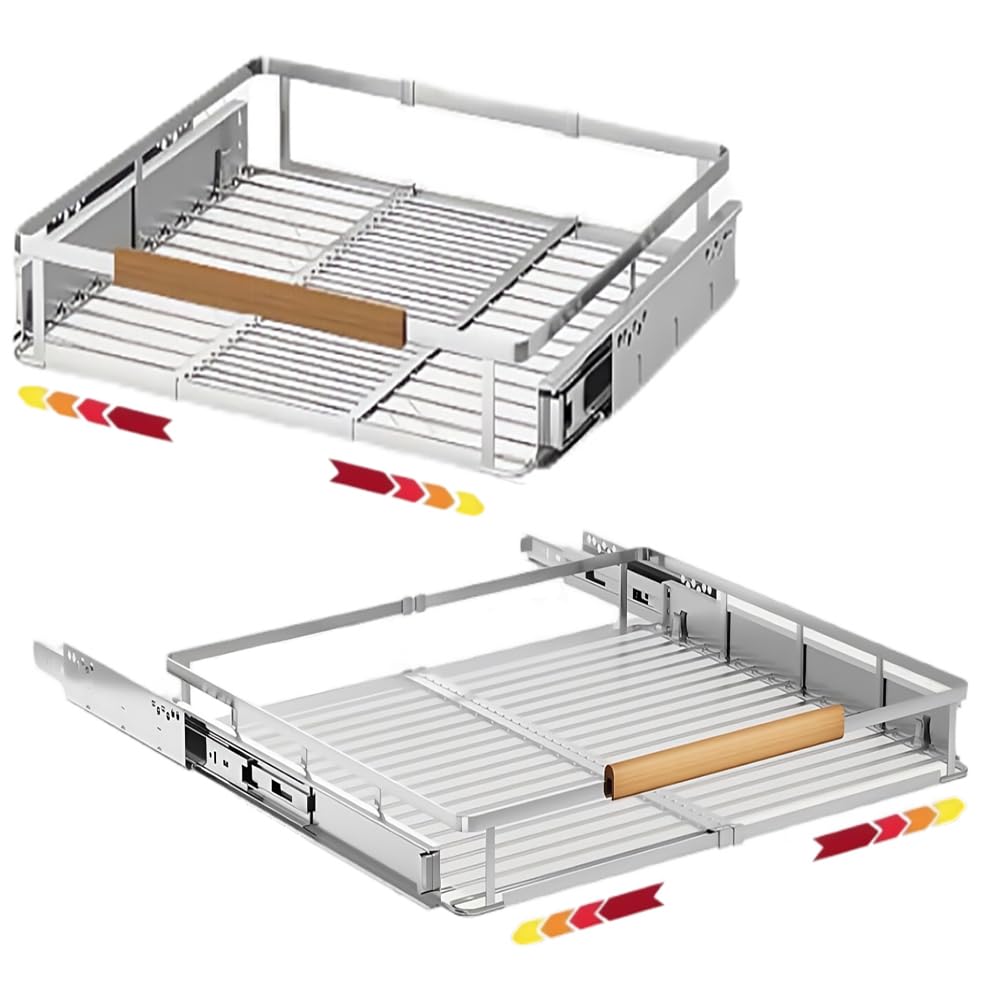 16.3~26.3"x17.3" Pull Out Cabinet Organizer，2Pack | Home Organization - Image 1