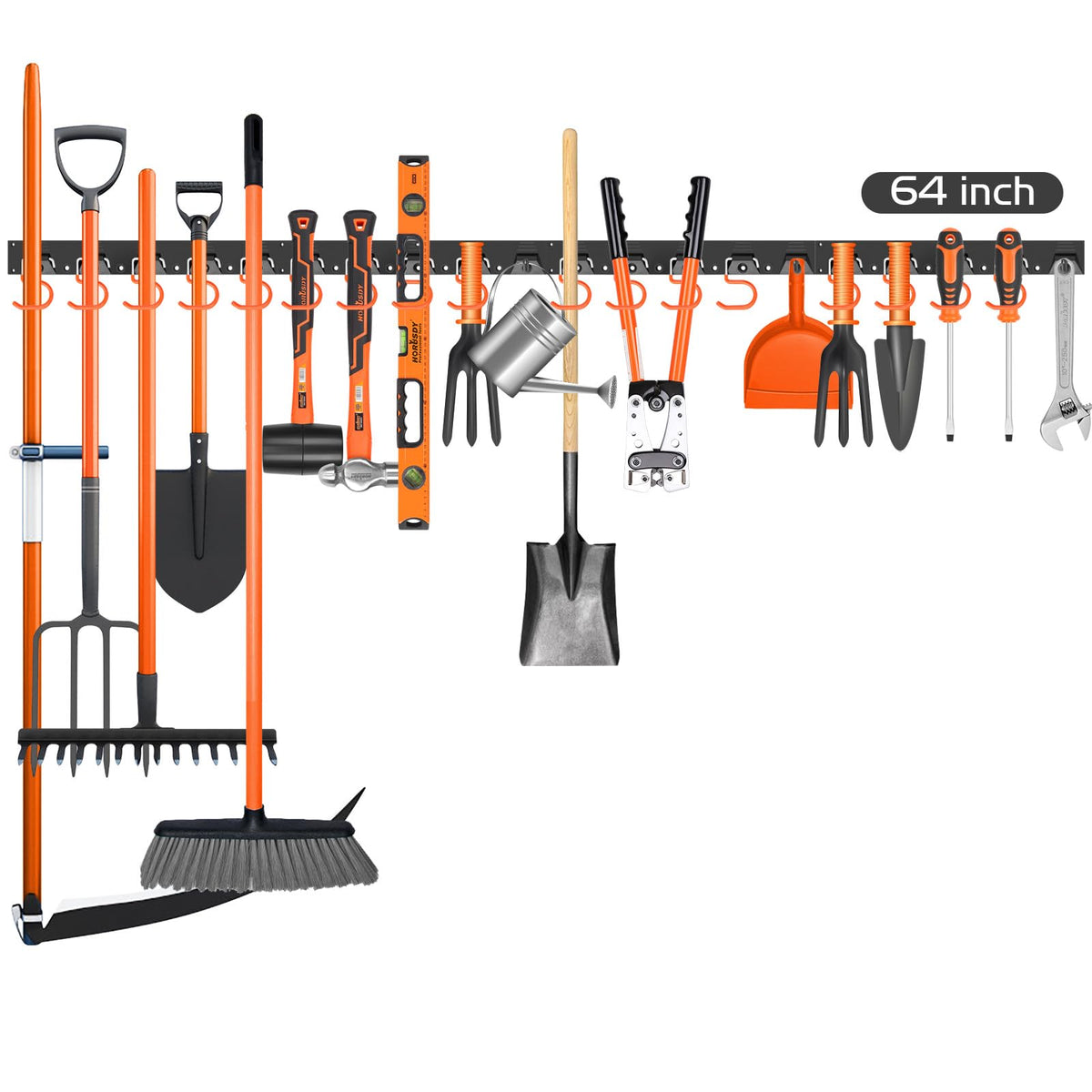HORUSDY 64 Inch Adjustable Storage System, Wall Mount Tool - Image 1