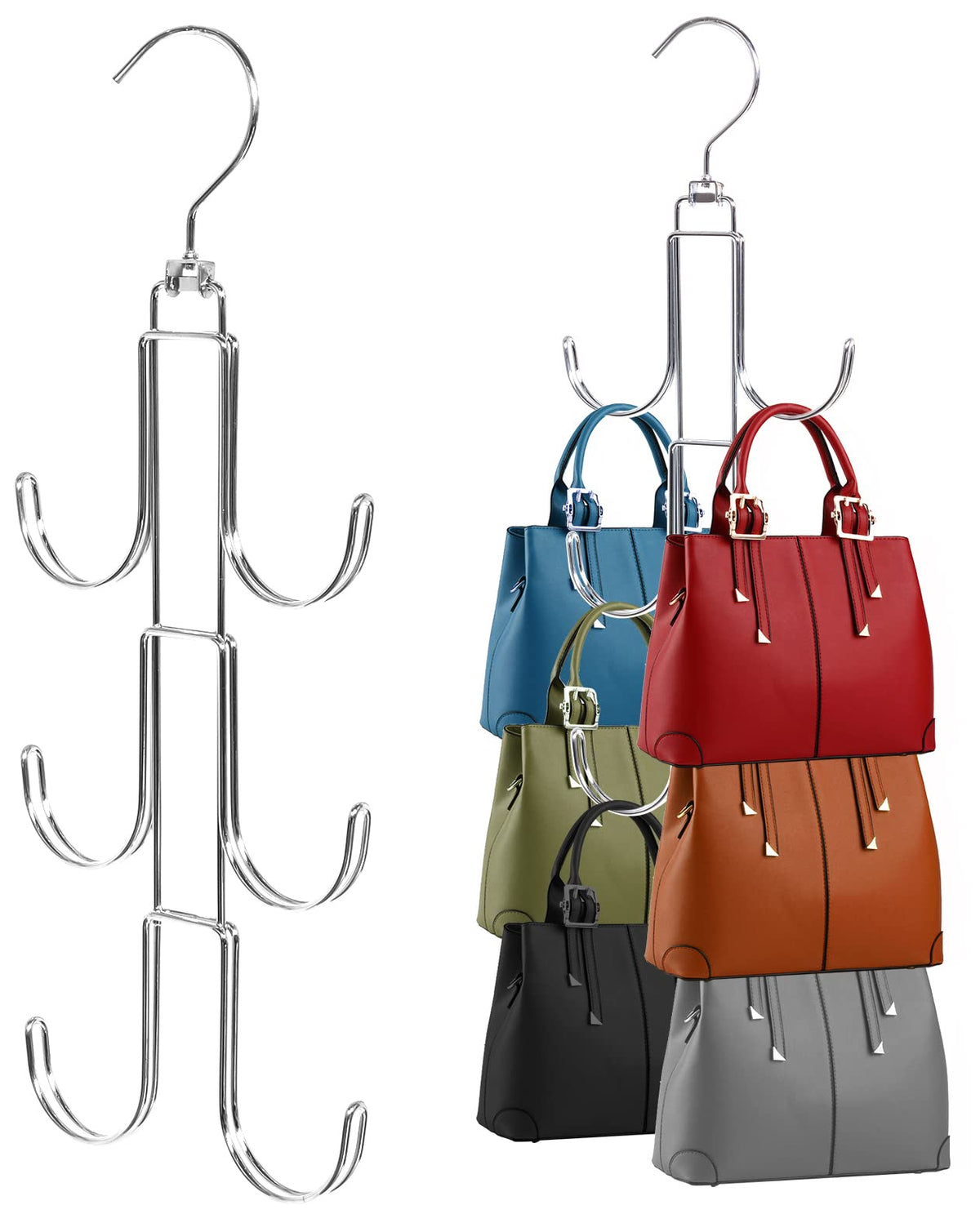 Purse Hanger Organizer for Closet Organization and Space Saving - Image 1