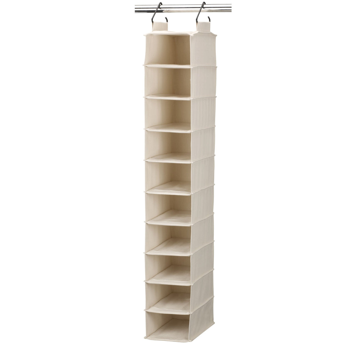 Household Essentials Hanging Shoe Organizer, 10 Wide Cubbies - Image 1