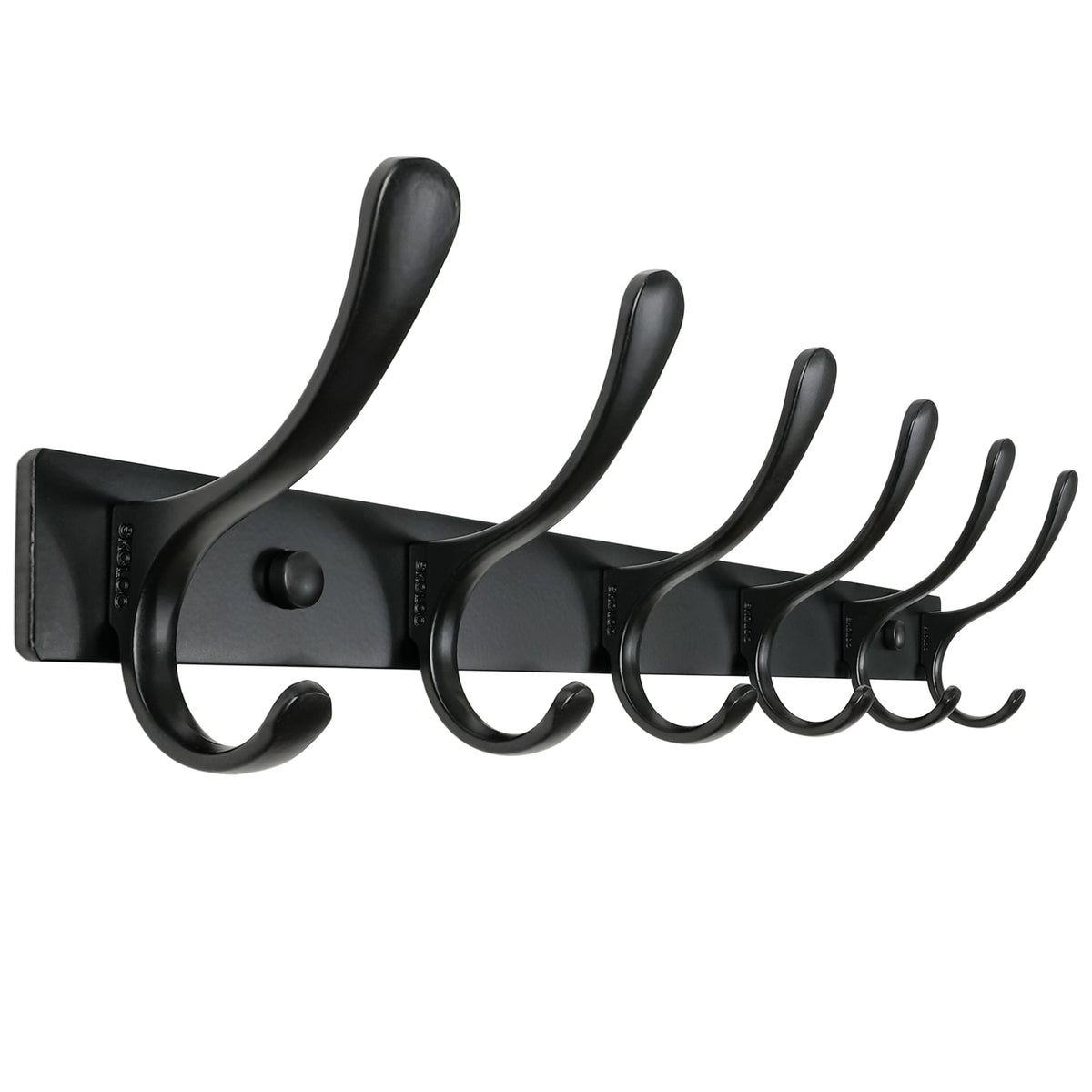 SKOLOO Coat Rack Wall Mounted - 6 Hooks, Heavy Duty - Image 1