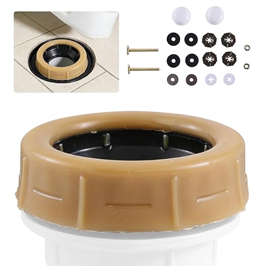 Extra Thick Toilet Wax Ring Replacement Kit, Universal Wax Seal Fits 3" & 4" Drain Pipes, Includes Bolts & Washers, Easy Installation, Compatible with Below-Floor or Level Flanges