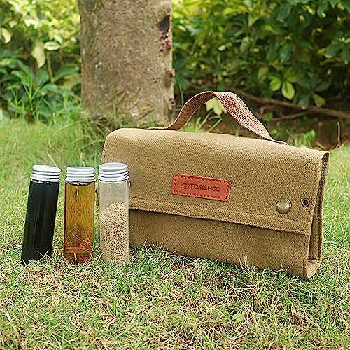 HUIOP Portable Spice Bag with 10 Spice Jars Canvas | Home Organization - Image 7