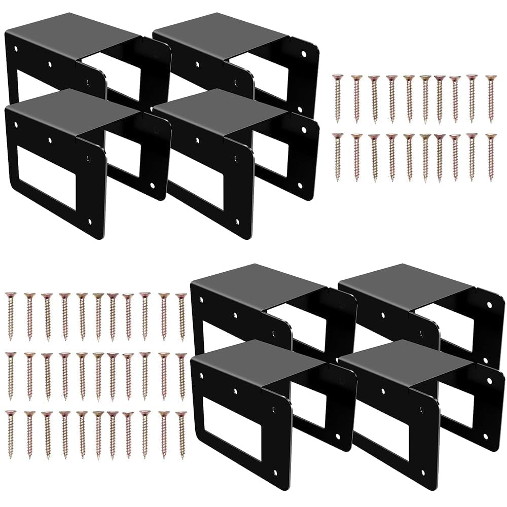 8 Pack Adjustable Firewood Log Storage Rack Bracket - Image 1