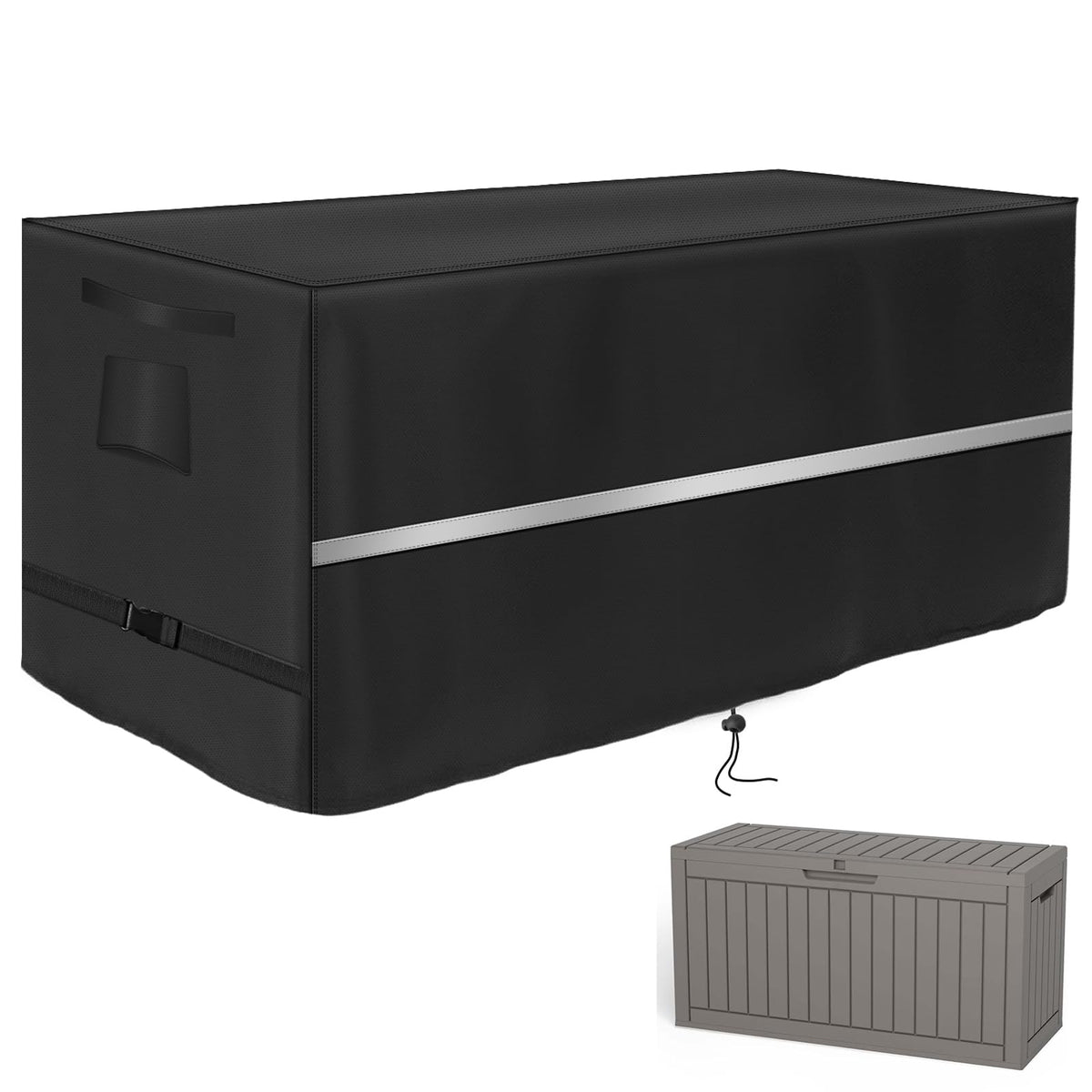 Deck Box Cover Heavy Duty Waterproof Deck Box with Handle - Image 1