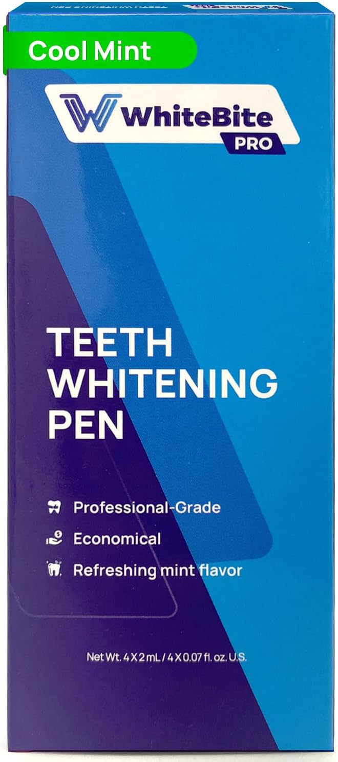 Whitebite Pro Teeth Whitening Pen Gel with 35% Carbamide Peroxide (Cool Mint)