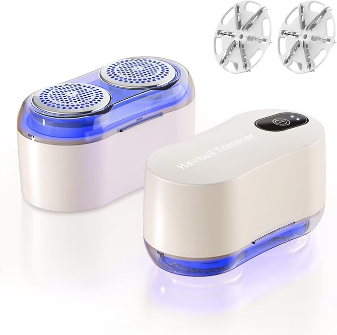 Professional Fabric Shaver, Electric lint Remover Suitable for Sweaters, Coats, Sofas, etc. Type-C Rechargeable, Equipped with 6 Stainless Steel Blades, Safe and Harmless for fine Fabrics