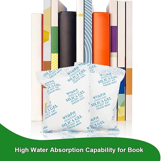 50 Gram(20Packs) Food Grade Moisture Absorber Silica Gel Desiccant Packets for Storage,Desiccant Beads Silica Gel Packs for Moisture Control
