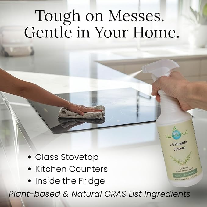 Rosemary All Purpose Cleaner 32 oz Plant Based Multi Surface Cleaner Spray with Pure Rosemary Essential Oil 5 Ingredient Formula for Kitchen Bathroom Counters Floors