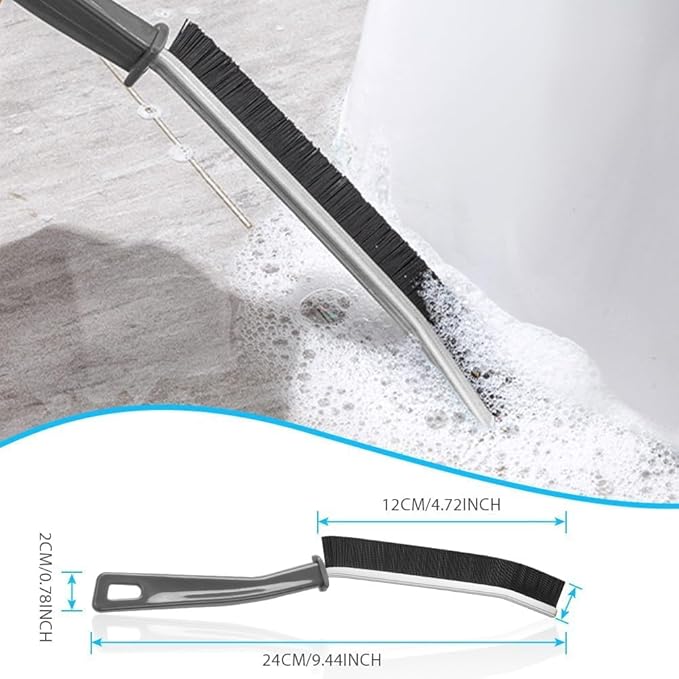 OTIFO® Hard Bristle Crevice Cleaning Brush, Small Cleaning Brushes, Grout Cleaner, Toilet Brush, Skinny Gap Cleaning Tools for Household Use, Bathroom, Kitchen Gap Brush (2-pcs)