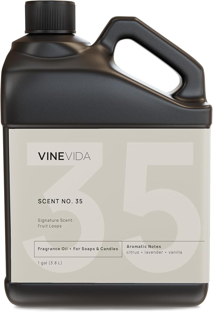 VINEVIDA [128oz] Fruit Loops Fragrance Oil for Candle Making - Made in USA Scents for Soap Making - Natural Candle Fragrance Oil