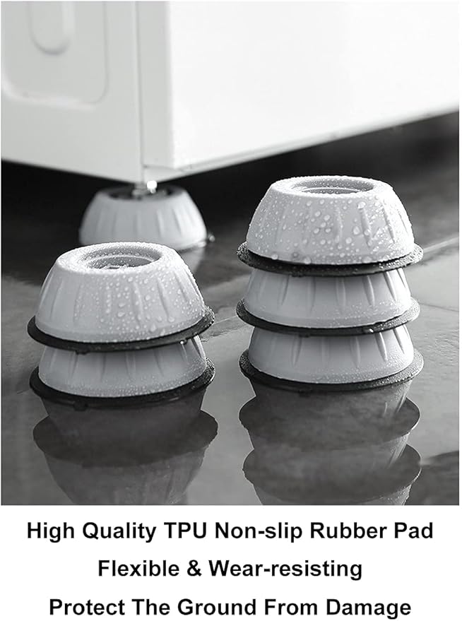 Anti Vibration Pads, 4 Pcs Washing Machine Antivibration Pads Washing Machine Feet, Anti Vibration Pads for Washing Machine, Anti Vibration Washing Machine Support, Dryer Shock Absorber Pads