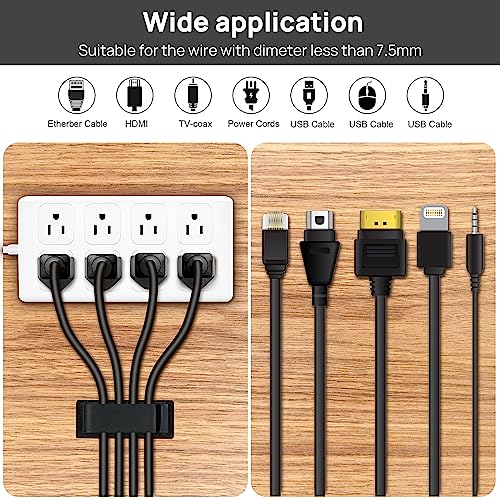 Cable Management Clips, 20Pcs Cord Organizers Wire C | All Products - Image 5