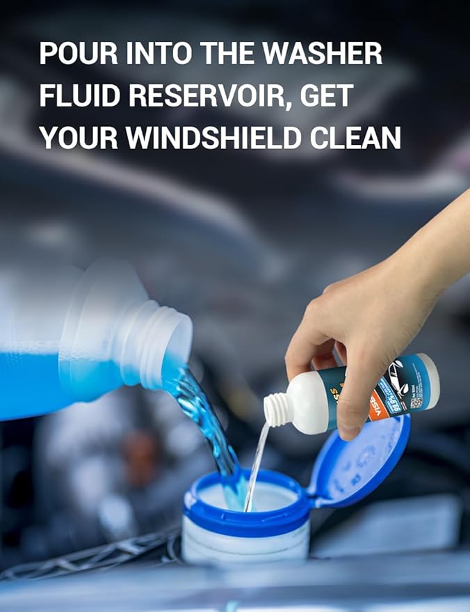 Oil Film Cleaner Spray, Car Windshield Wiper Fluid Liquid, Clear Vision Auto Windows & Rear-view Mirror, Watermark Spot Remover for Glass Surfaces, Automotive Rain Repellent Tool 3.38FL.OZ.